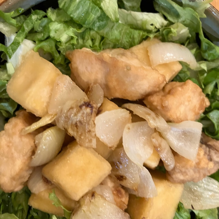 高野豆腐とカジキのオイマヨ和え